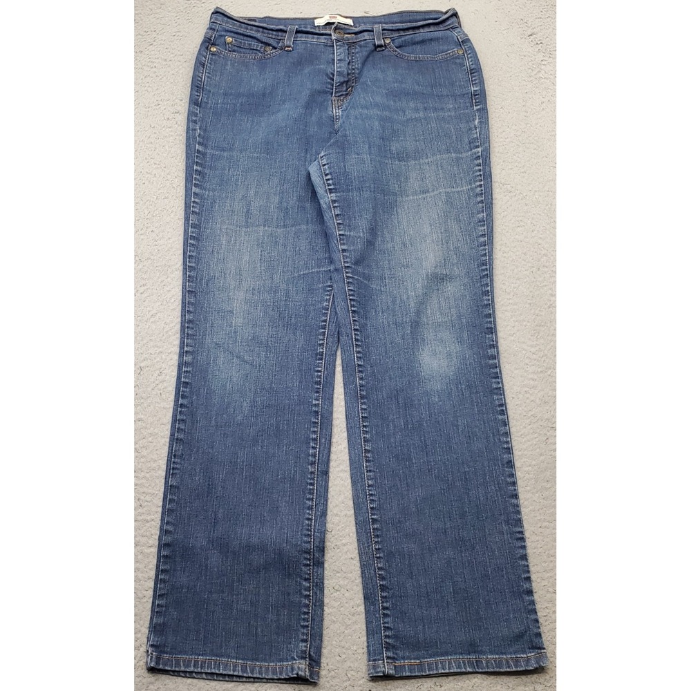 Levi's 512 Jeans Womens 14M Blue Denim Stretch Perfectly Slimming Straight Leg